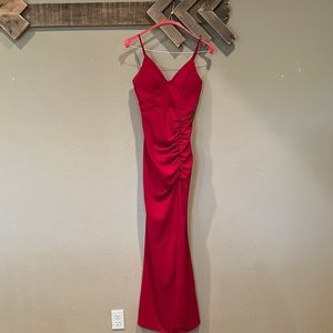 Windsor red prom dress with slit